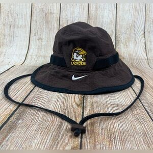 Nike Dri Fit Apex Brown Black Bucket Sun Hat Hawks Lacrosse Size Small